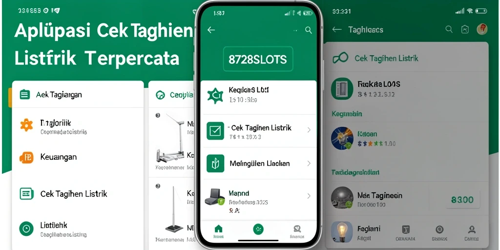 Tampilan antarmuka aplikasi Cek Tagihan Listrik 8728SLOTS yang user-friendly.