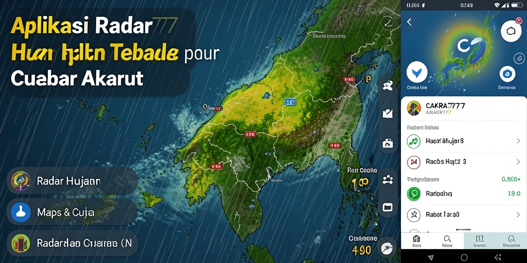 Antarmuka CAKRA777 yang menampilkan radar hujan secara jelas dan informatif.