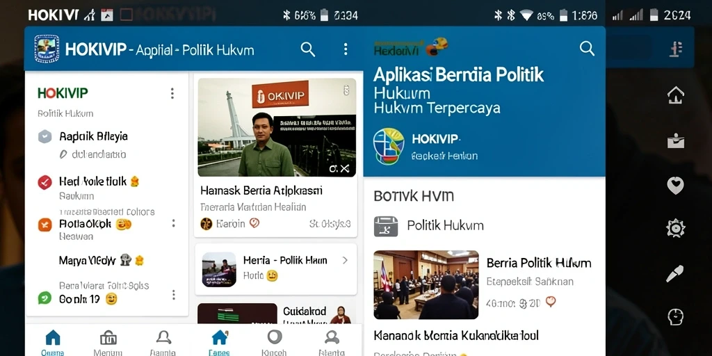 Tampilan antarmuka HOKIVIP yang modern dan informatif.