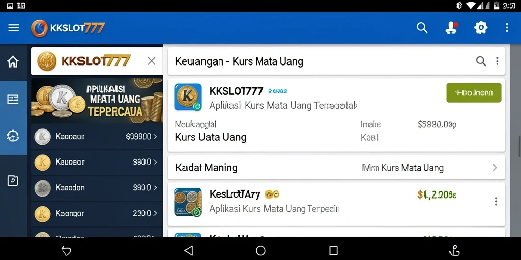 Tampilan antarmuka KKSLOT777 yang menarik dan informatif.