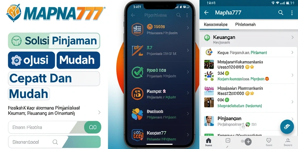 Antarmuka pengguna MAPNA777 yang sederhana dan intuitif untuk aplikasi Pinjaman.