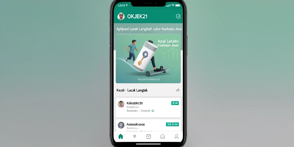 Tampilan antarmuka OKJEK21 yang sederhana dan informatif.