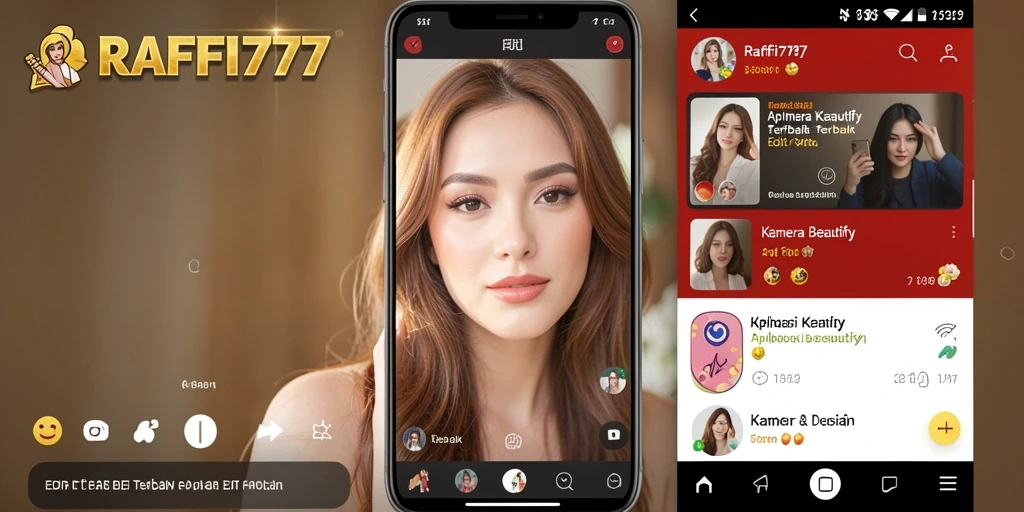 Antarmuka pengguna aplikasi RAFFI777 yang intuitif dan estetis.