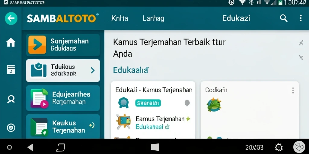Antarmuka SAMBALTOTO dengan berbagai fitur terjemahan yang mudah digunakan.